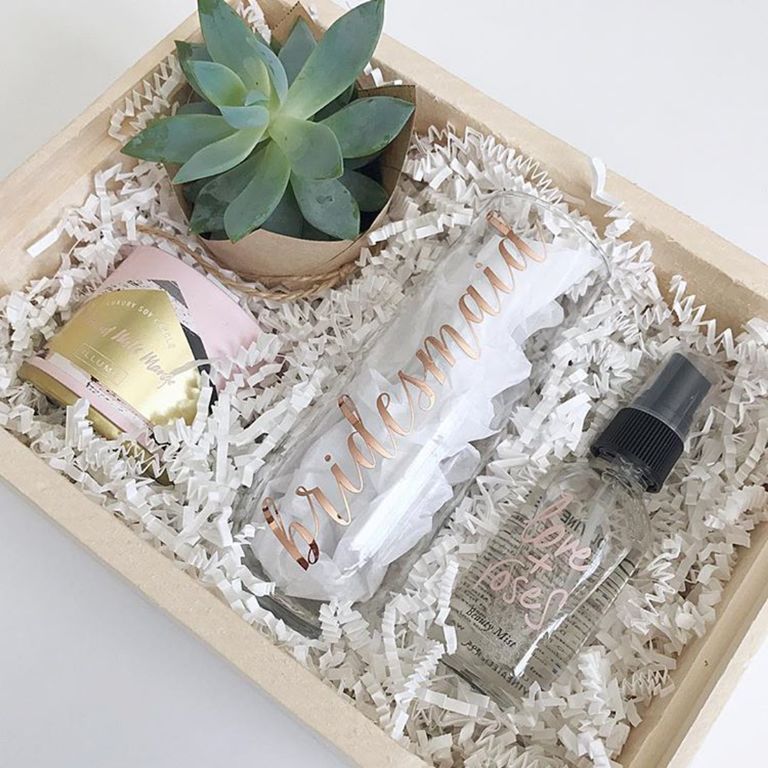 Blush Luxe Bridesmaid Box from Box and Bow $54